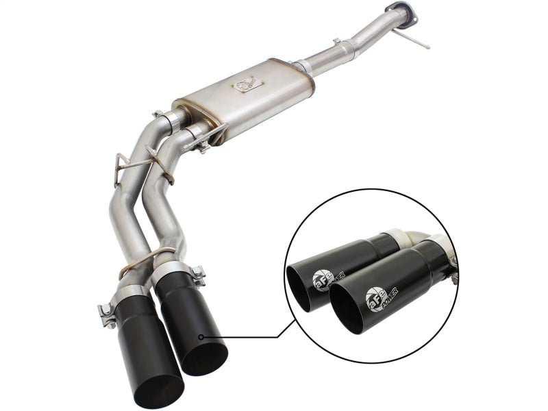 aFe Rebel Exhausts 3in SS Cat-Back 09-14 Ford F-150 4.6/5.0/5.4L w/ Black Tips Secondary image