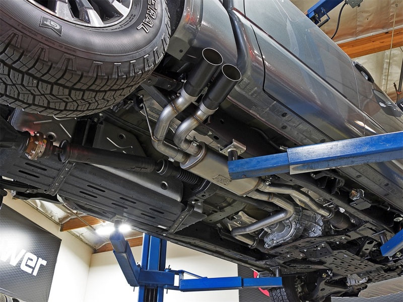 aFe POWER Rebel Series 2-1/2in 409 SS Cat Back Exhaust w/ Black Tips 16-17 Nissan Titan V8 5.6L Secondary image