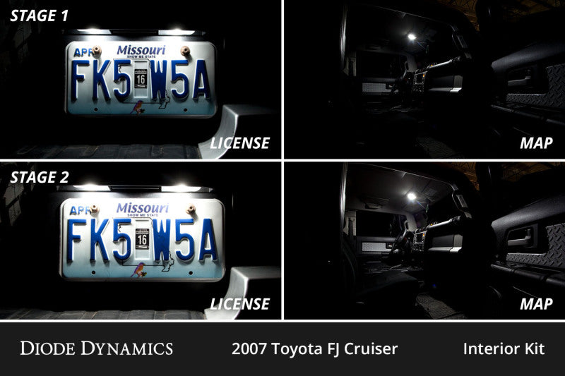 Diode Dynamics 07-14 Toyota FJ Cruiser Interior LED Kit Cool White Stage 1 Secondary image