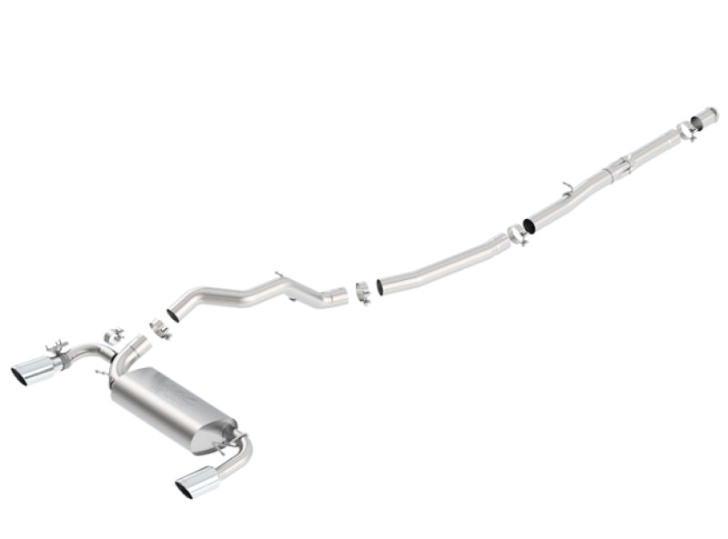 Borla 16-17 Ford Focus RS 2.3L MT Round Angle-Cut Tips Split Rear Exit ATAK Catback Exhaust Secondary image