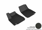 3D MAXpider 2016-2020 Tesla Model X Kagu 1st Row Floormat - Black with Carbon Fiber Embossed Pattern