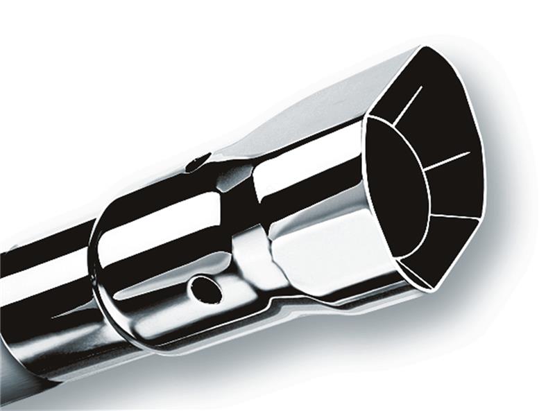 Borla Universal Polished Tip Single Square Angle-Cut Intercooled for offroad performance upgrades. Main image