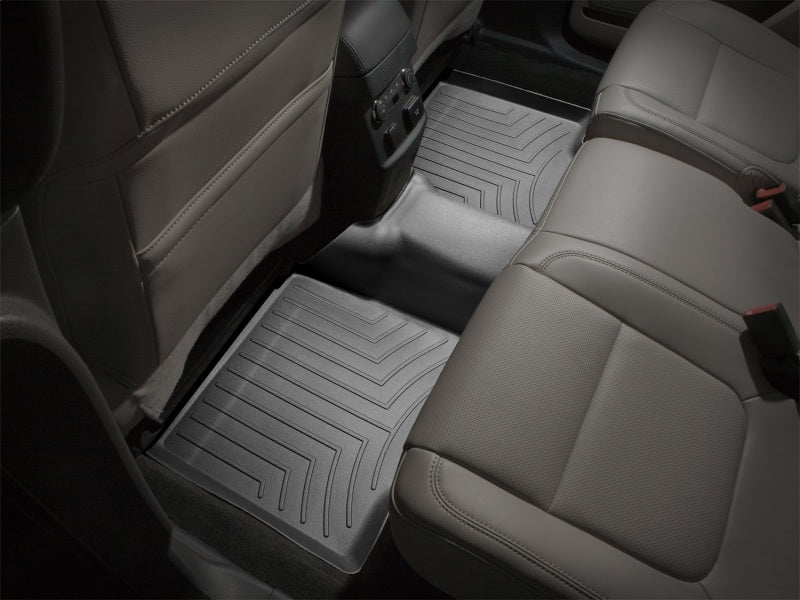 WeatherTech 11+ Ford Explorer Rear FloorLiner - Black installed in vehicle