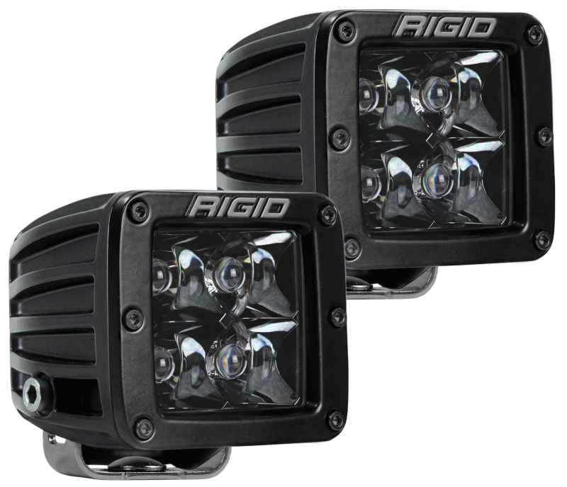 Rigid Industries D-Series Midnight Edition - Spot - Set of 2 for offroad lighting and electrical.