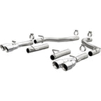 MagnaFlow Axle-Back, SS, 2.5in, Quad Split Rear 3.5in Tip 2015 Dodge Challenger 3.6L V6 exhaust system parts