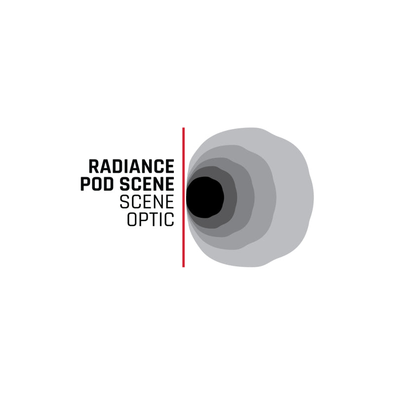 Rigid Industries Radiance+ Scene RGBW Flush Mount - Pair optics graphic.