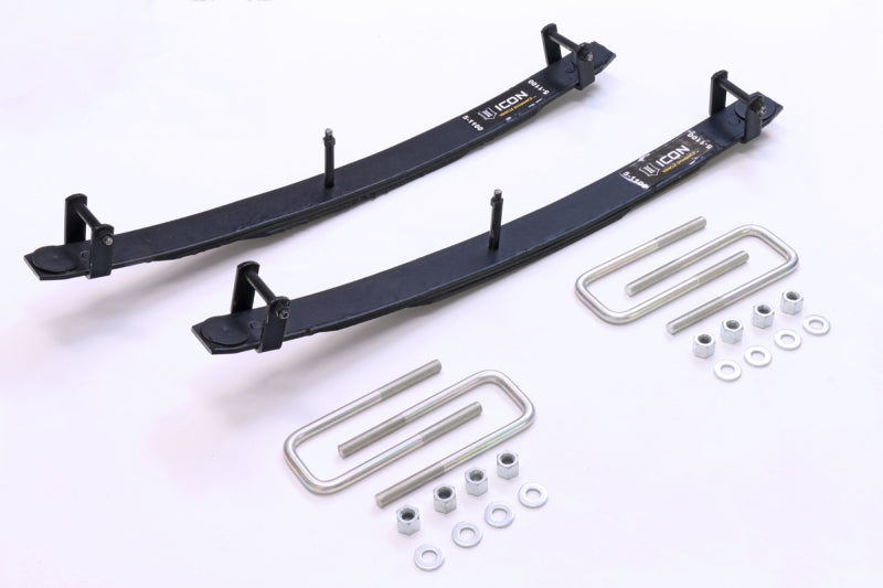 ICON 1996+ Toyota Tacoma / 00-06 Toyota Tundra 1.5in Add-A-Leaf Kit components and hardware