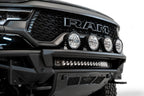 Addictive Desert Designs 2021 Dodge RAM 1500 TRX Light Hoop For PRO Bolt-On Front Bumper with multiple offroad lights.