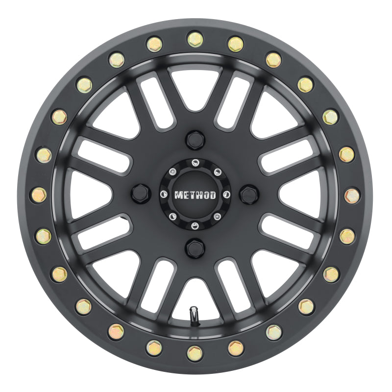 Method MR406 UTV Beadlock 15x10 / 5+5/-2mm Offset / 4x156 / 132mm CB Matte Black Wheel Secondary image