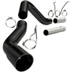 MagnaFlow 07-10 Dodge 2500/3500 409 SS DPF Back 5in Single Exit Exhaust- Black components and fittings.