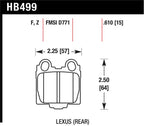 Hawk 00-05 Lexus IS300 HPS Street Rear Brake Pads diagram