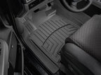 WeatherTech 12-21 Toyota Sequoia Front FloorLiner HP - Black in vehicle footwell, providing superior protection for carpets.