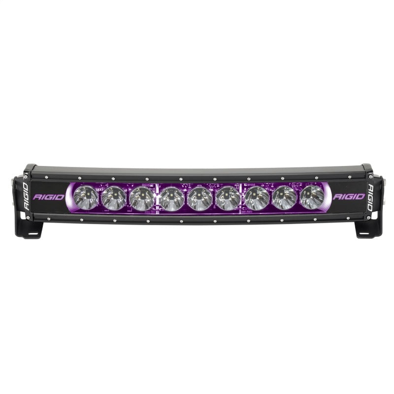 Rigid Industries Radiance+ Curved 20in. RGBW Light Bar for offroad lighting and electrical.