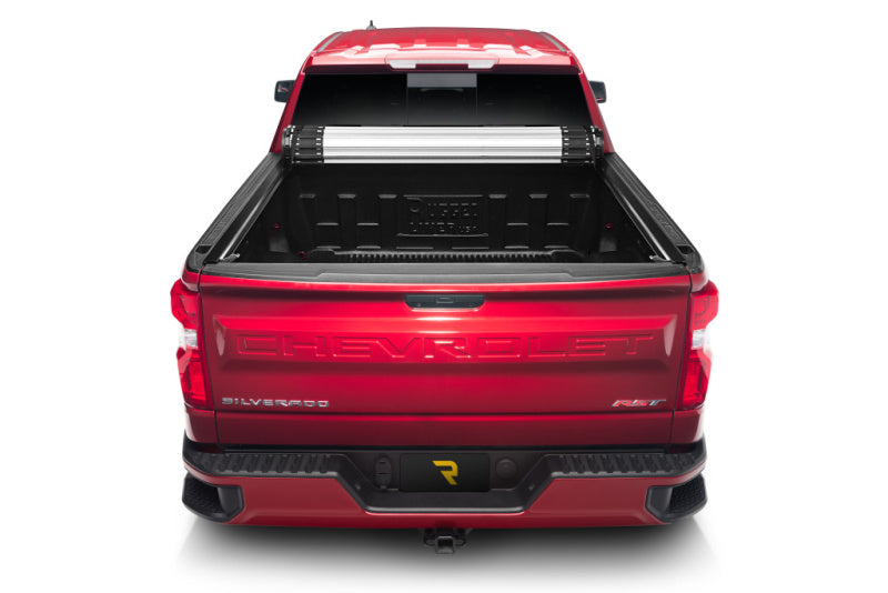 BAK 19-20 Chevy Silverado 5ft 8in Bed (New Body Style) Revolver X2 hard truck bed cover and truck bed view.
