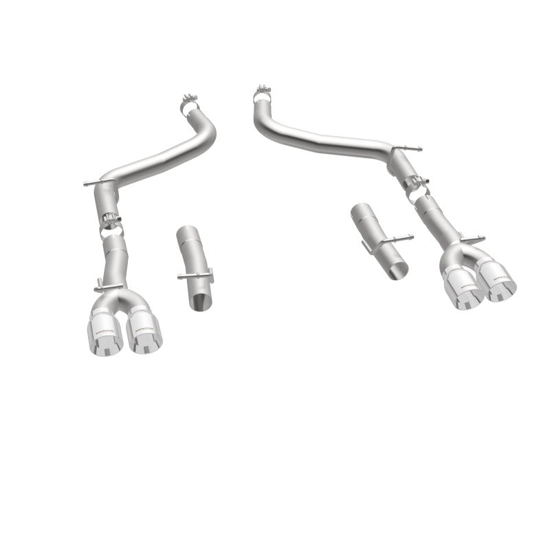 MagnaFlow Axle-Back, SS, 2.5in, Quad Split Rear 3.5in Tip 2015 Dodge Challenger 3.6L V6 exhaust system parts