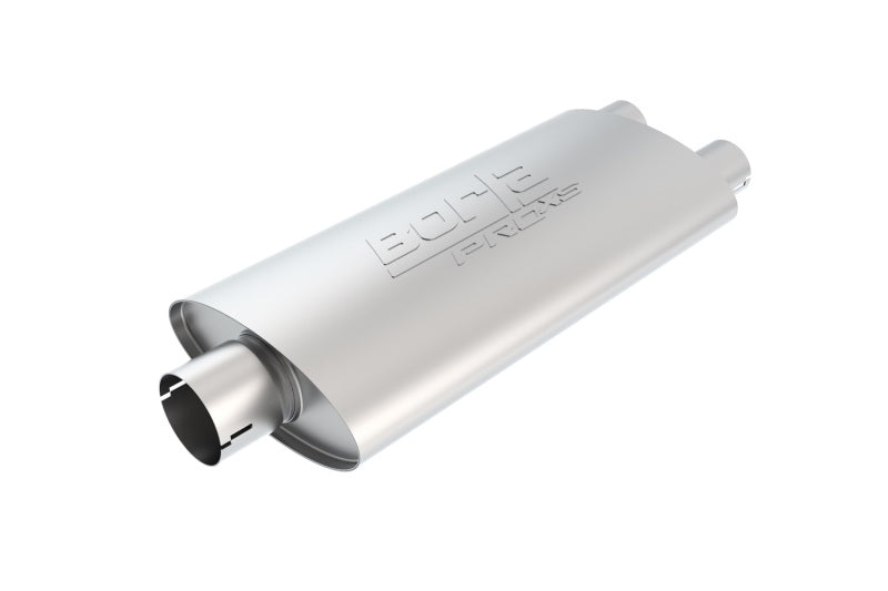 Borla Universal Center/Dual Oval 3in In / 2.5in Out 19in x 4in x 9.5in Notched PRO-XS Muffler for offroad performance upgrades