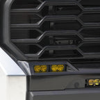 Baja Designs 2022+ Toyota Tundra S2 Sport Fog Pocket Kit - Baja Amber installed on truck grille