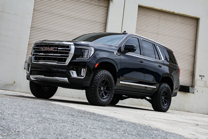ICON 2019+ GM 1500 Billet Upper Control Arm Delta Joint Kit on an off-road GMC truck