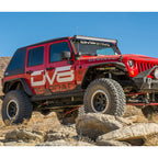 DV8 Offroad 07-18 Jeep Wrangler JK Front & Rear Flat Tube Fenders on offroad terrain
