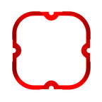 KC HiLiTES FLEX ERA 4 Color Bezel Ring Red (ea) for offroad lighting