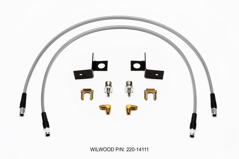 Wilwood Flexline Kit 30 inch -3 3/8-24 IF 1/8 NPT 90 Degree Secondary image