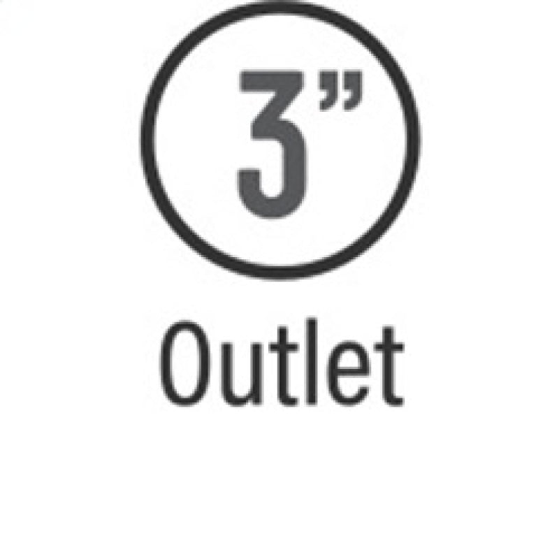 3 inch outlet sign for MagnaFlow Muffler Mag SS 18X4X9 3/3 C/C