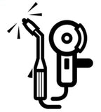 Welding and grinding tools icon for automotive repair