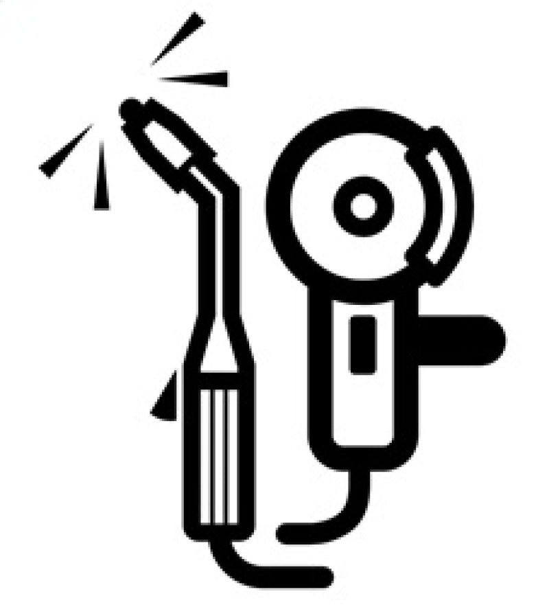 Welding and grinding tools icon for automotive repair
