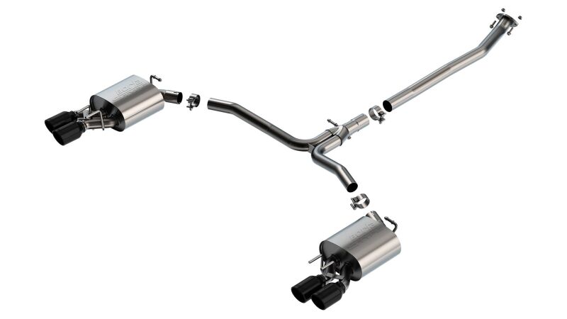 Borla 18-22 Toyota Camry XSE 2.5L i4 AT/MT FWD / 4DR S-TYPE Cat Back Exhaust (Black Chrome) exhaust system components Main image