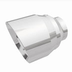 MagnaFlow Tip Stainless Double Wall Round Single Outlet Polished 4.5in DIA 2.5in Inlet 5.75in Length