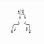 MagnaFlow 2017+ Dodge Charger 409 SS Polished 3in Quad Tips Cat-Back Exhaust components layout.