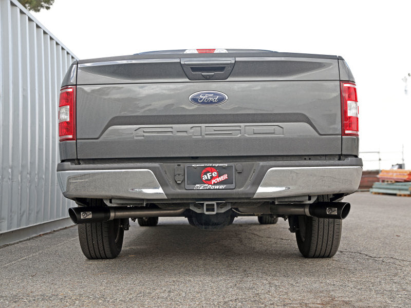 aFe Gemini XV 3in 304 SS Cat-Back Exhaust 15-20 Ford F-150 V6 2.7L/3.5 w/ Black Tips Secondary image