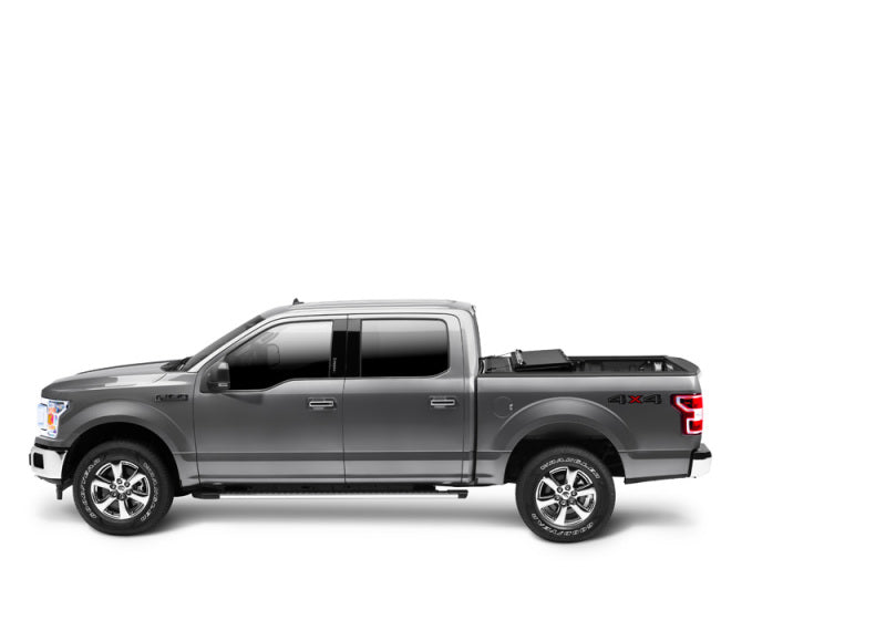 BAK 2021+ Ford F-150 Regular/Super Cab & Super Crew (4DR) BAKFlip MX4 6.5ft Bed Cover - Matte Finish on gray truck.