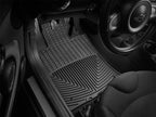 WeatherTech 02-06 Mini Clubman Front Rubber Mats - Black installed in car