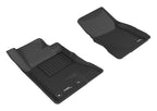 3D MAXpider 2015-2020 Ford Mustang Kagu 1st Row Floormat - Black displayed in a modern vehicle interior.