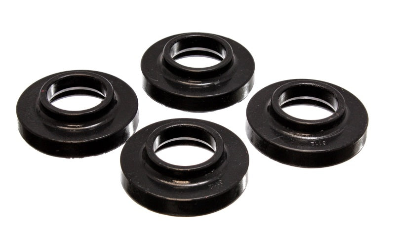 Energy Suspension 97-06 Jeep Wrangler TJ / 84-01 Cherokee Black Fr/Rear Coil Lift Isolator Set of 4 for offroad upgrades