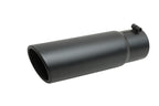 Gibson Rolled Edge Angle-Cut Tip - 4in OD/3.5in Inlet/12in Length - Black Ceramic for offroad performance upgrades.