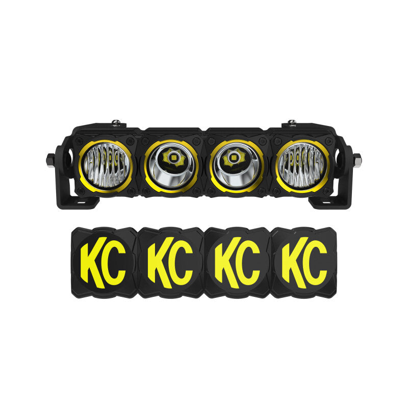 KC HiLiTES FLEX ERA LED 10in. Light Bar - Master Kit with lenses and logos