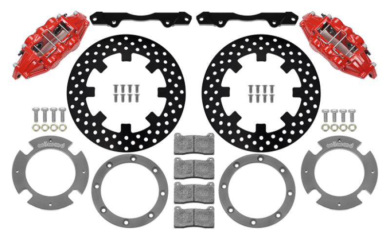 Wilwood 17-21 Can-Am X3RS Red 6-Piston Rear Kit 11.25in - Drilled Rotors Secondary image