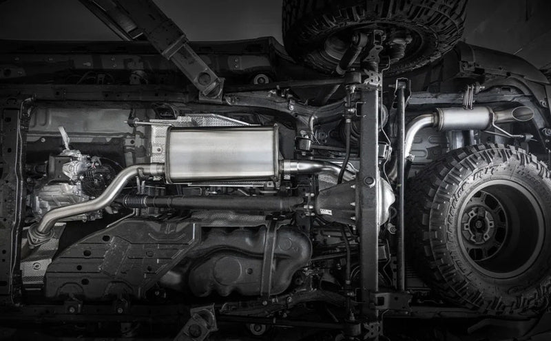 Magnaflow 24+ Toyota Land Cruiser Overland Cat-Back Exhaust System installation view