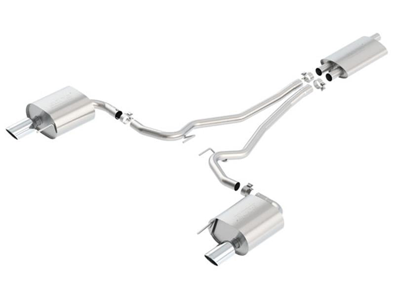 Borla 15-16 Ford Mustang EcoBoost 2.3L AT/MT EC-Type Cat Back SS Single Round Rolled Tips Exhaust Secondary image