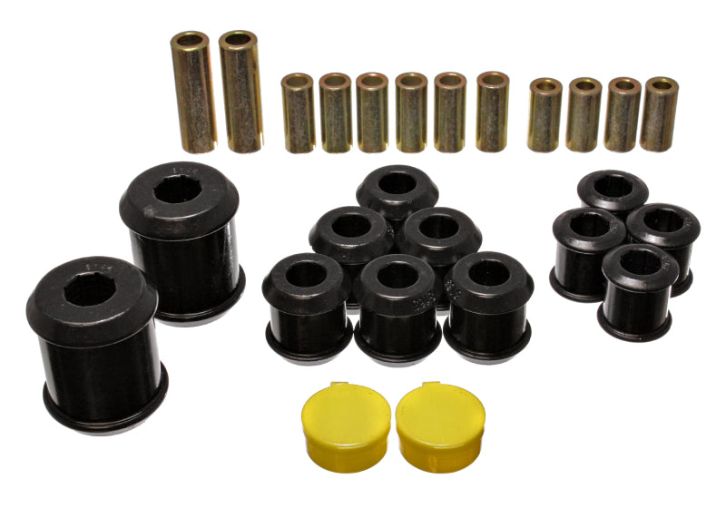 Energy Suspension 95-99 Mitsubishi Eclipse FWD/AWD Black Rear Control Arm Bushing Set for improved performance and durability.