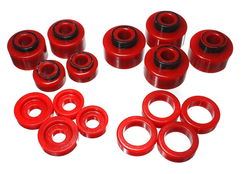 Energy Suspension 99-07 Ford F-250/F-350 SD 2/4WD Crew Cab Body Mount Set - Red offroad parts and suspension lift kits