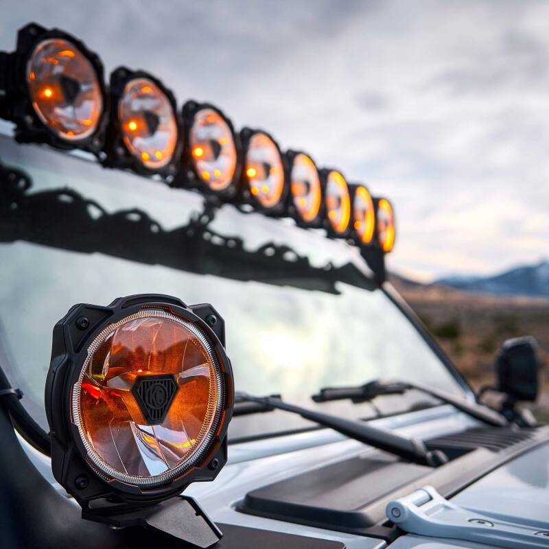 KC HiLiTES Gravity Titan LED 6in. - Pair Pack (Wide-40 Beam) on off-road vehicle.