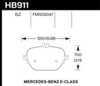 Hawk 17-18 Mercedes-Benz E43 AMG 4Matic 3.0L Performance Ceramic Street Rear Brake Pads dimensions diagram