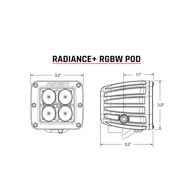 Rigid Industries Radiance+ Pod RGBW - Pair for offroad lighting