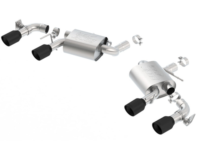 Borla 2016 Chevy Camaro V8 SS AT/MT ATAK Rear Section Exhaust w/ Dual Mode Valves Ceramic Black Main image