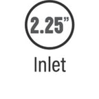 2.25" inlet size for MagnaFlow Muffler W/Tip Mag SS 14X5X8 2.25/4.