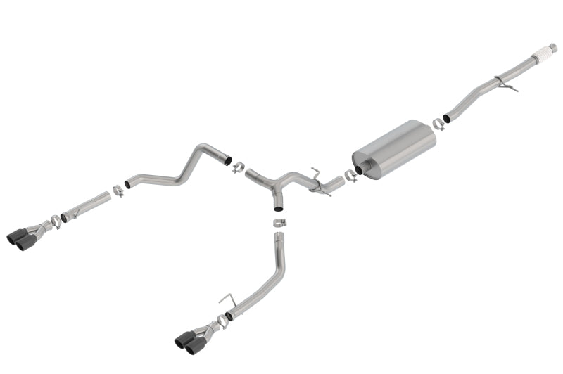 Borla 2019 Chevy Silverado 1500 5.3L V8 CC SB 147.4in WB Touring Cat-Back w/ Quad BC Round Tips exhaust system parts Main image