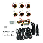 KC HiLiTES Cyclone V2 LED - Rock Light - 6-Light System - Amber - 5W Flood Beam accessories and wiring kit for off road parts.